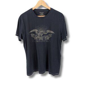 Banana Republic Graphic Eagle T-Shirt Men’s Large Black Cotton Distressed